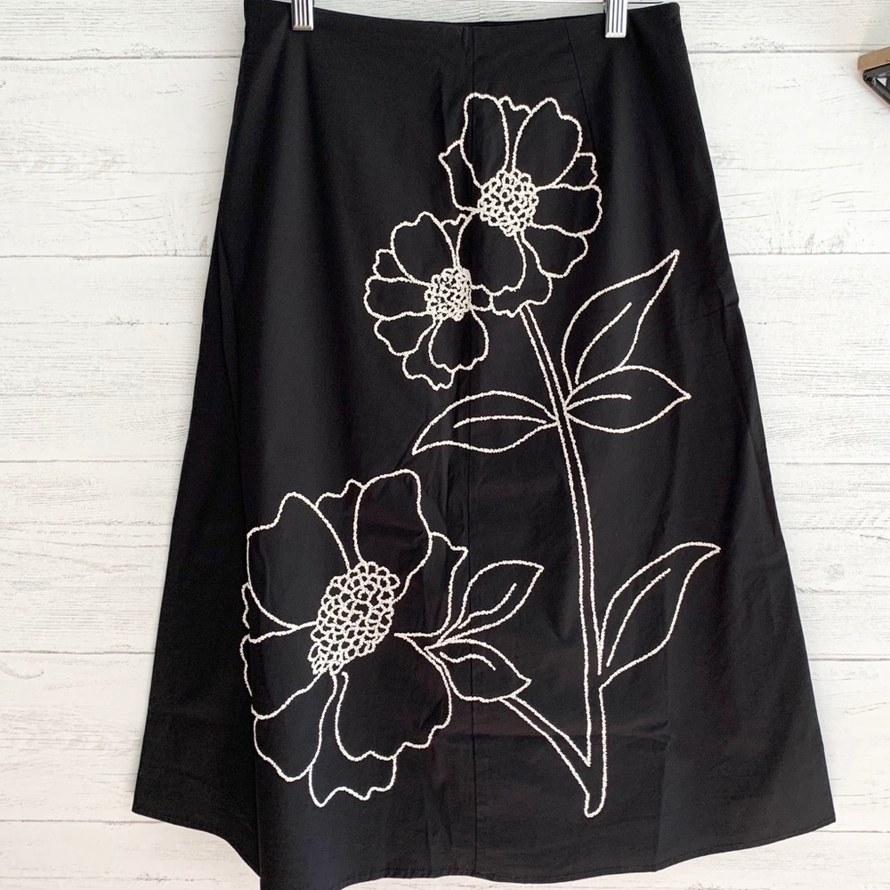 WHBM Embellished Floral Beaded Skirt